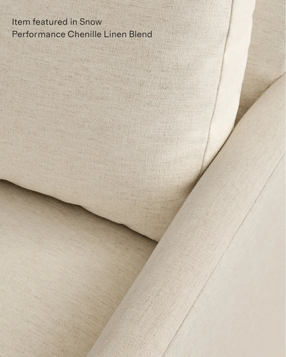 Brennan Accent Chair in Performance Chenille Linen Blend - One Size / Sorrell