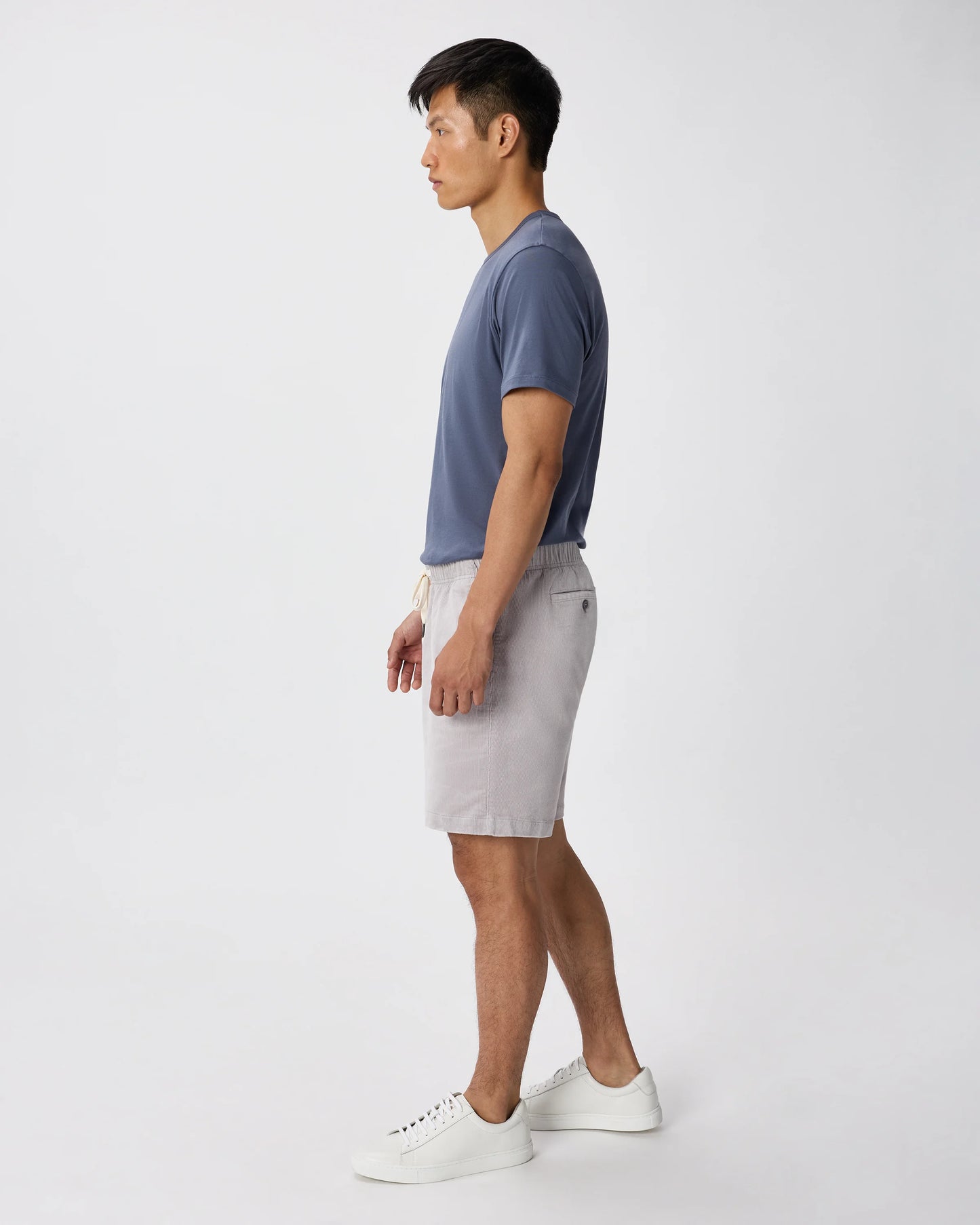 Organic Stretch Corduroy Shorts - 6" - S / Granite Grey