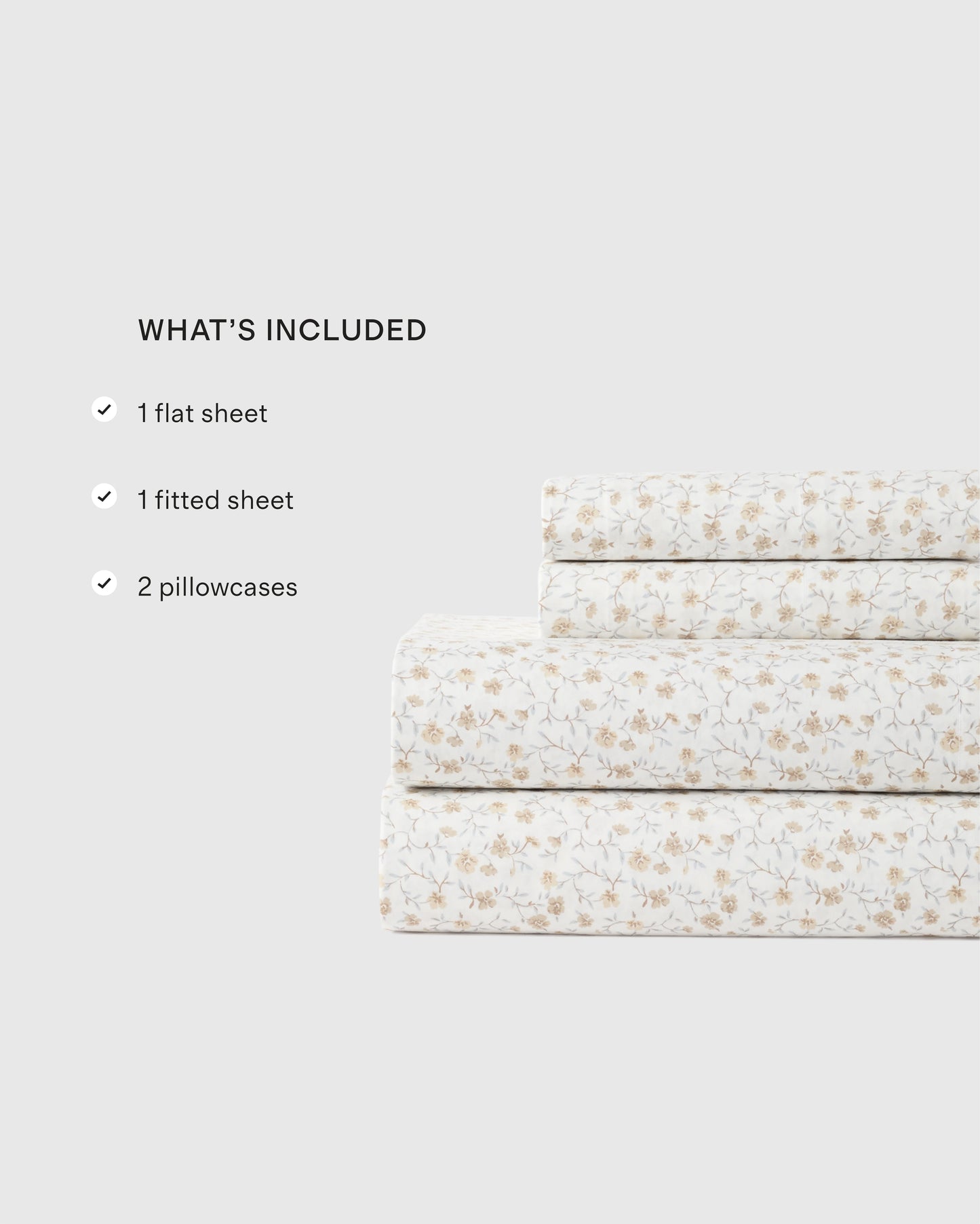 Organic Crisp Percale Floral Sheet Set - Twin / Blue Florette