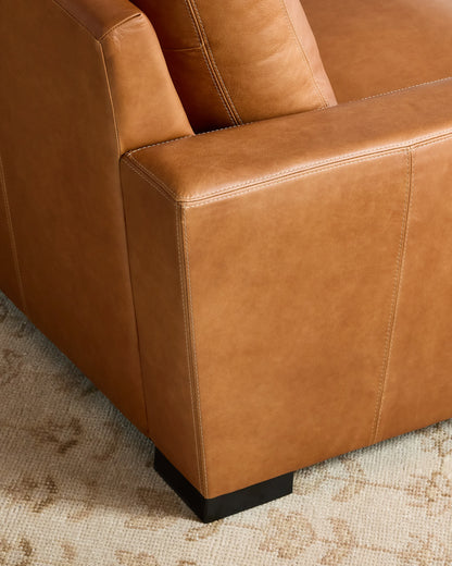 Stillman Accent Chair in Leather - One Size / Auburn