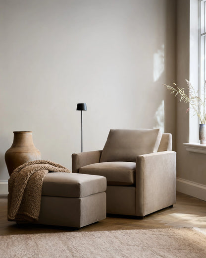Brennan Accent Chair in Performance Velvet - One Size / Pine