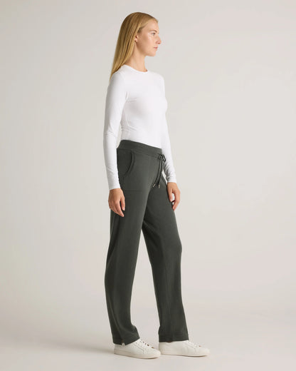 Mongolian Cashmere Straight Leg Pants - XS / Moss