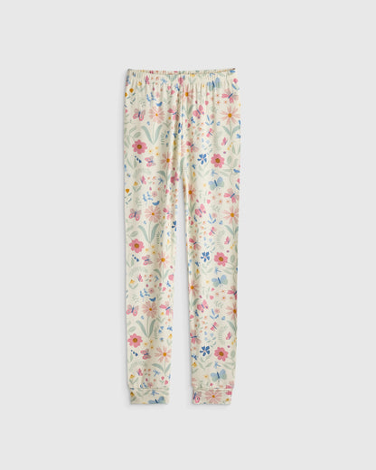 Bamboo Long Sleeve and Pant Pajama Set - 2T / Wildflower Dreams
