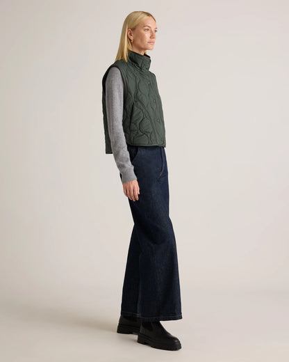 Featherless Quilted Puffer Vest - XS / Verdant Pine