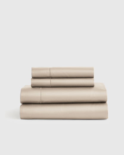 Signature Giza Cotton Sateen Sheet Set - Twin / Espresso