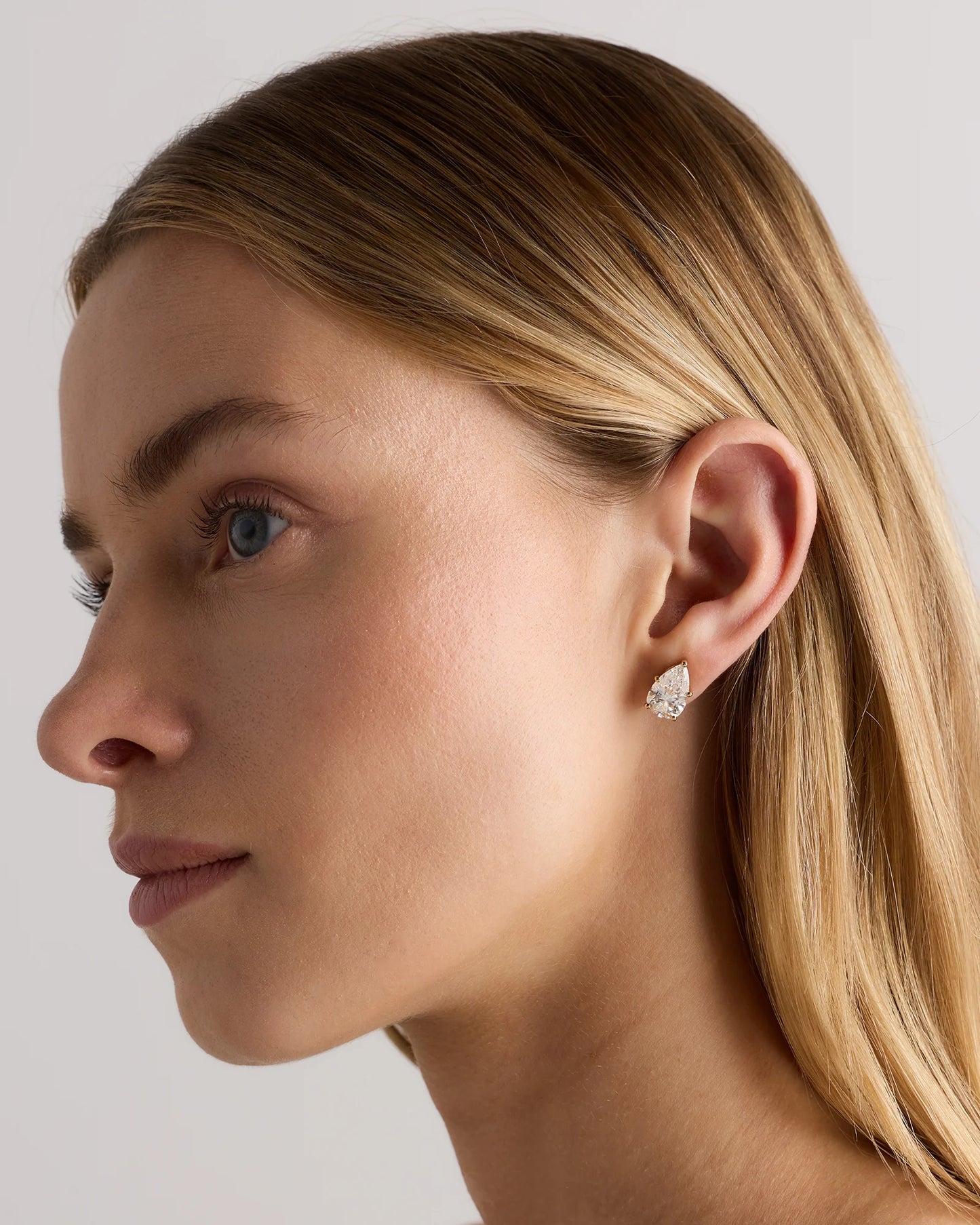 14K Gold Lab Grown Diamond Statement Pear Studs - 6ctw - One Size / Yellow Gold