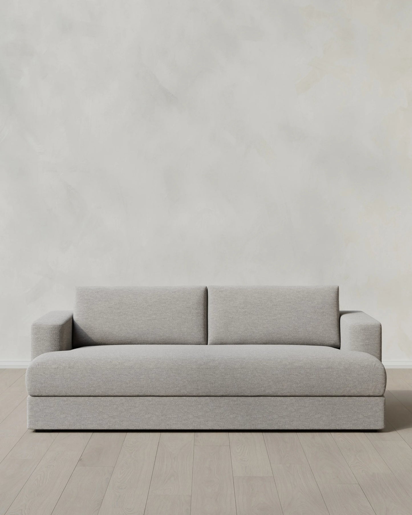 Sierra Curved Arm Sleeper Sofa in Performance Basketweave - One Size / Flax