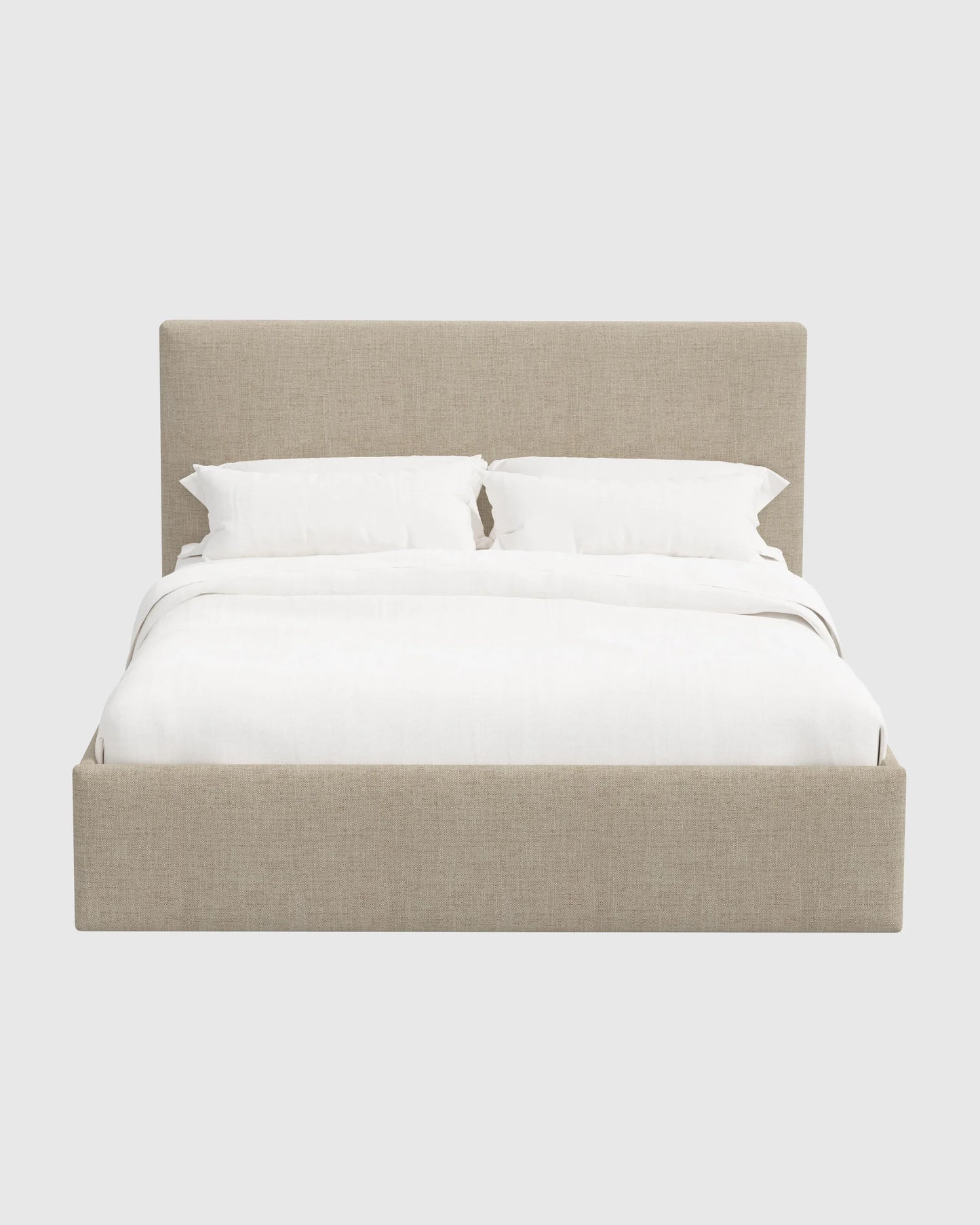 100% Linen Square Bed - Full / Canvas