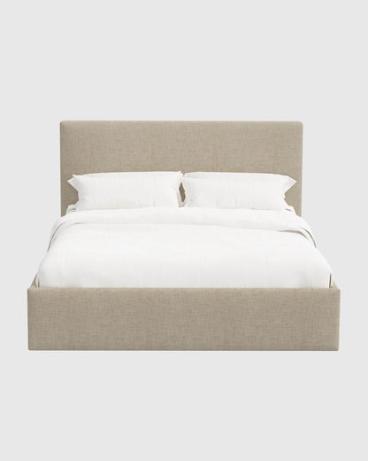 100% Linen Square Bed - Full / Canvas