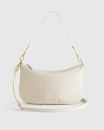 Sloane Handwoven Shoulder Bag - One Size / Cognac