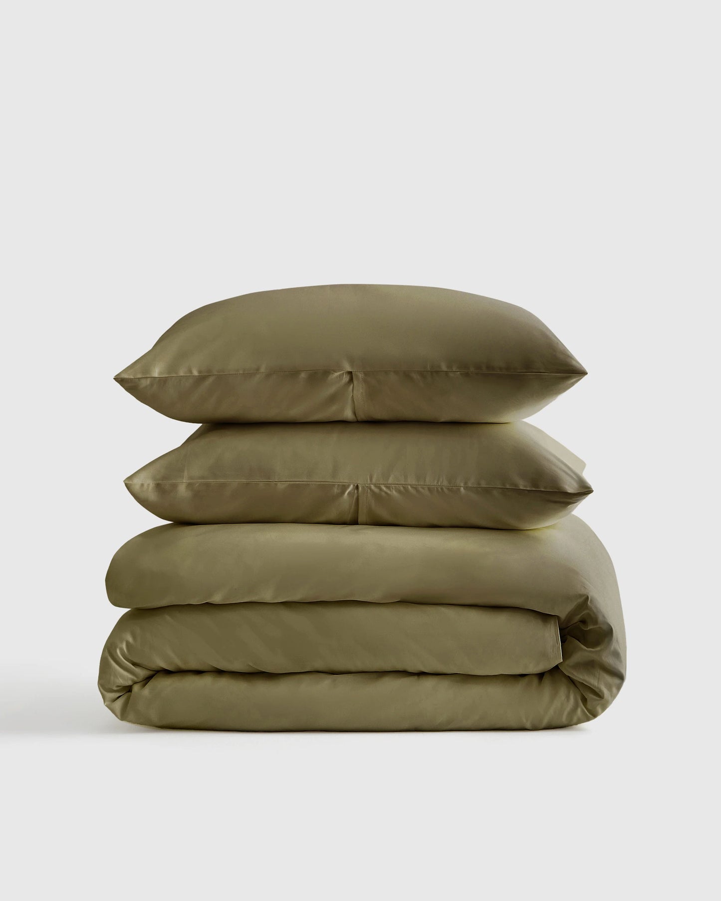Luxury Organic Sateen Duvet Cover Set - Twin / Ivory