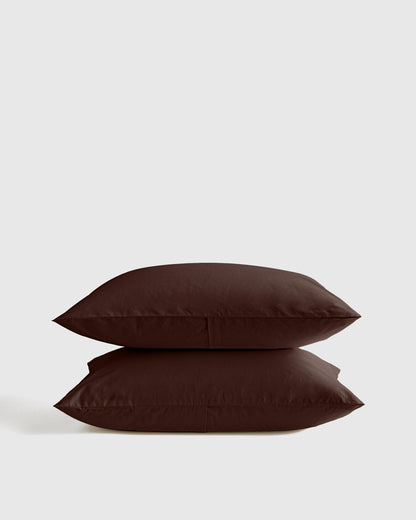 Organic Brushed Cotton Sham Set - Standard / Toffee
