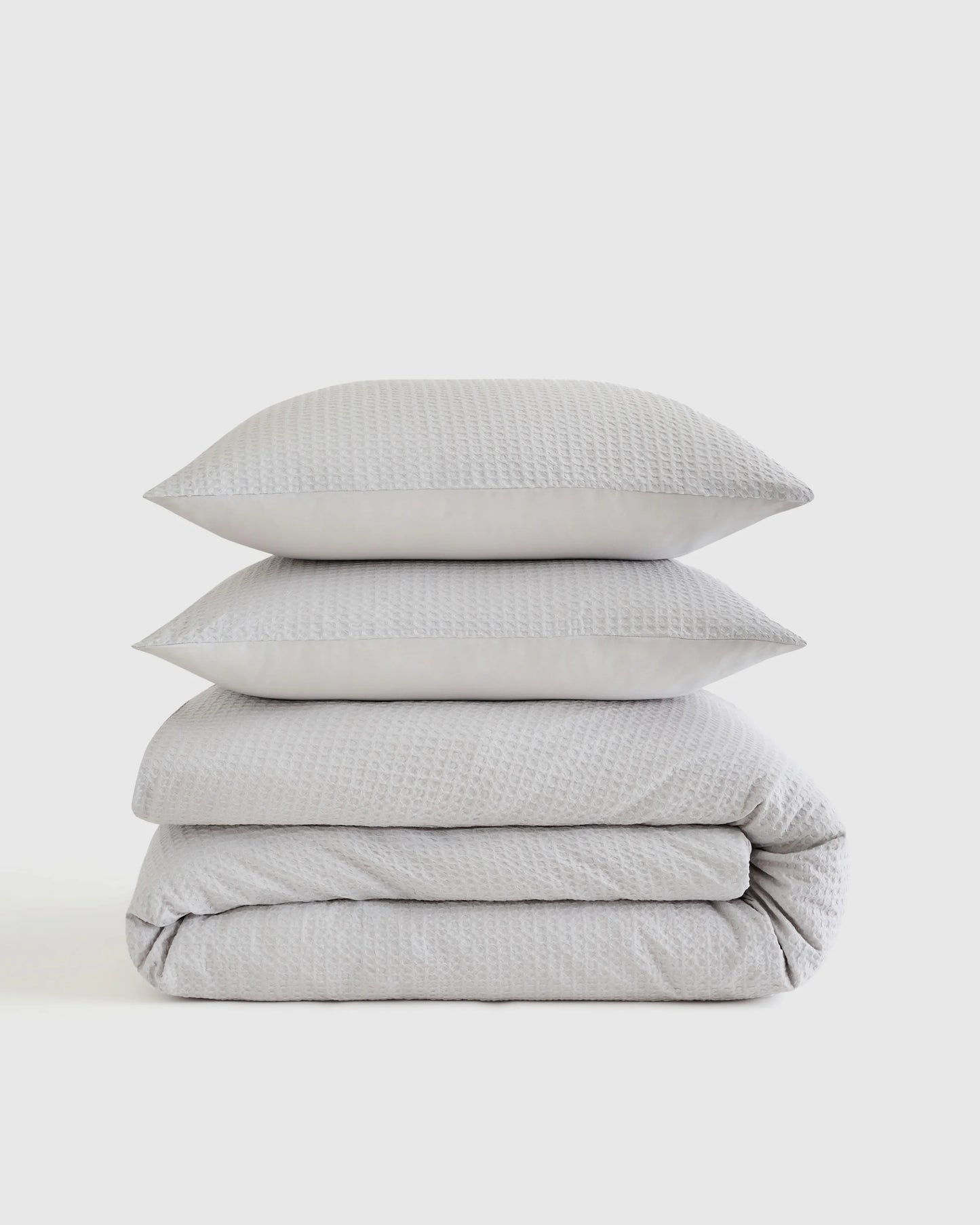 Organic Luxe Honeycomb Duvet Cover Set - Twin / Mineral