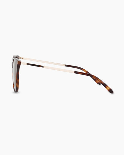 Poppy Polarized Acetate Sunglasses - One Size / Tortoise with Brown Gradient lens