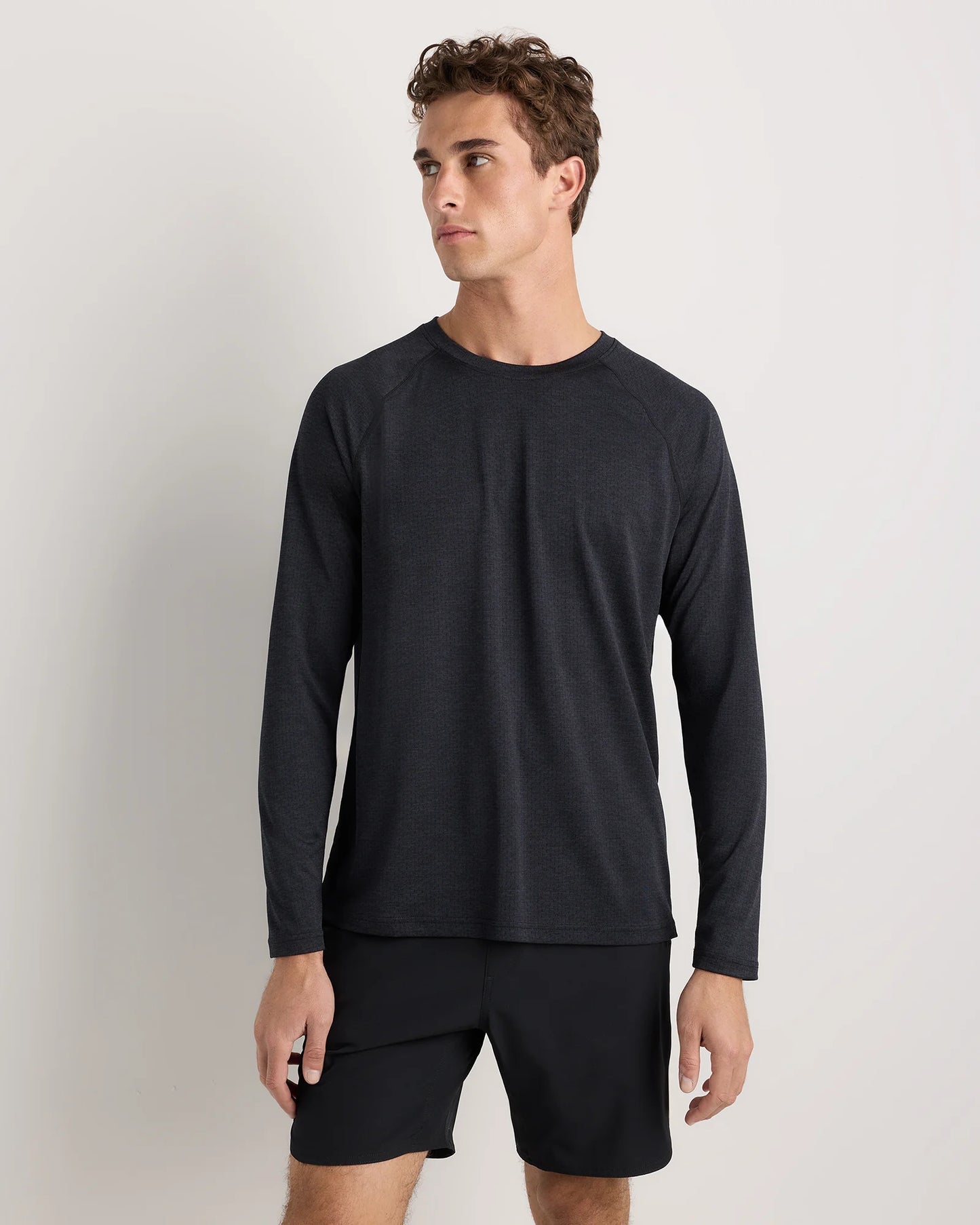 Mesh Performance Training Long Sleeve Tee - S / Heather Navy