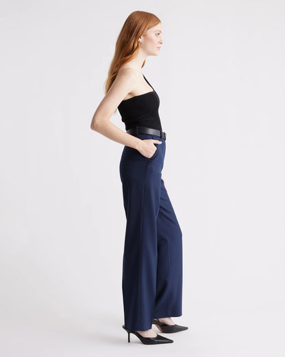 Cropped One Shoulder Ribbed Knit Tank - XS / Black