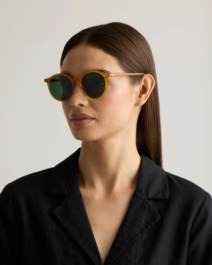Brixton Polarized Acetate Sunglasses - Standard / Clear Taupe with Brown lens