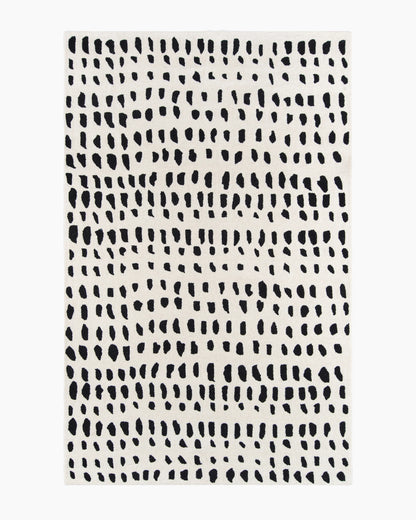 Painterly Dots Hand-Tufted Wool Rug - 3'6" x 5'6" / Navy