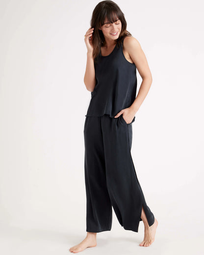 100% Washable Silk Pajama Pants - XS / Indigo