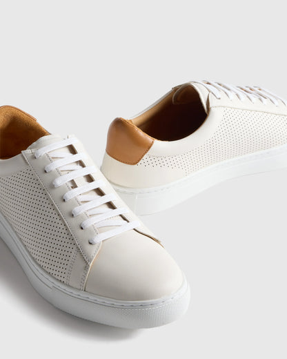Italian Leather Everyday Sneaker - 7 / Black/Black