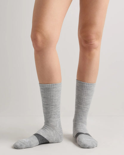 Alpaca Crew Socks (3-Pack) - S / Heather Grey