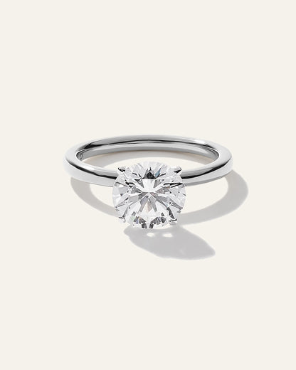 Lab Grown Diamond Round Comfort Fit Engagement Ring - 2ct - 4 / Yellow Gold