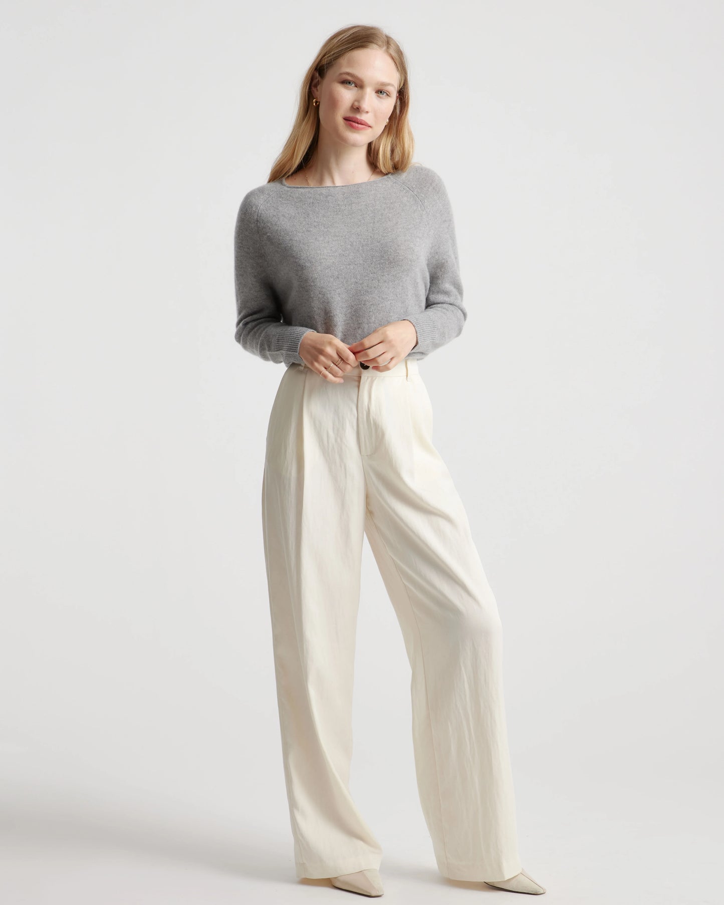 Mongolian Cashmere Boatneck Sweater - XS / Black
