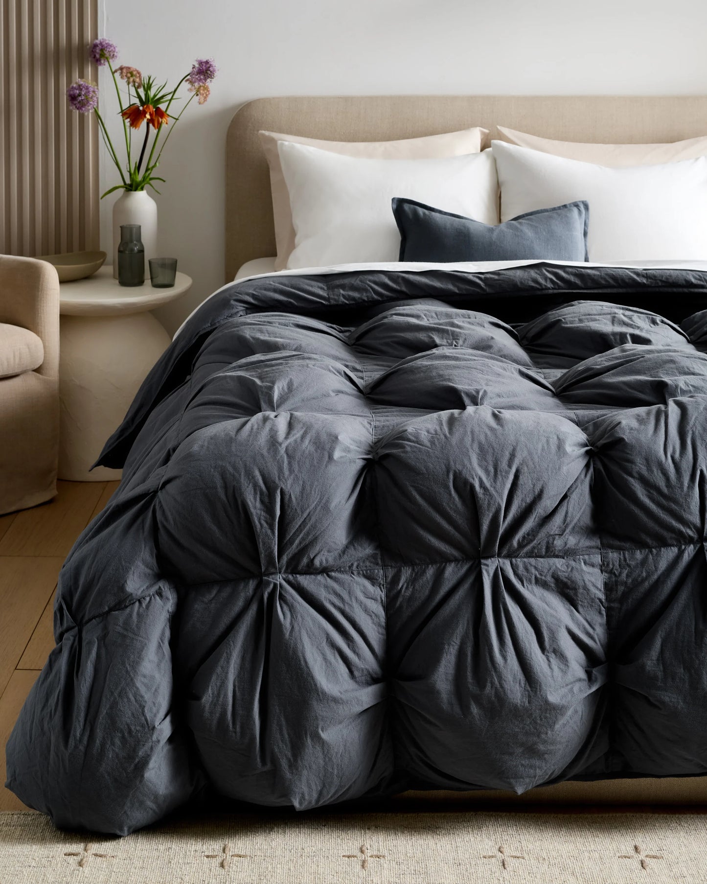 Cotton Pintuck Comforter - Twin / Nightfall