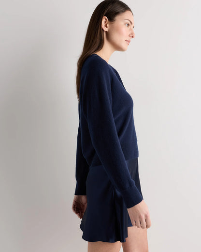 Mongolian Cashmere Dolman Sleeve Henley Sweater - XS / Oatmeal