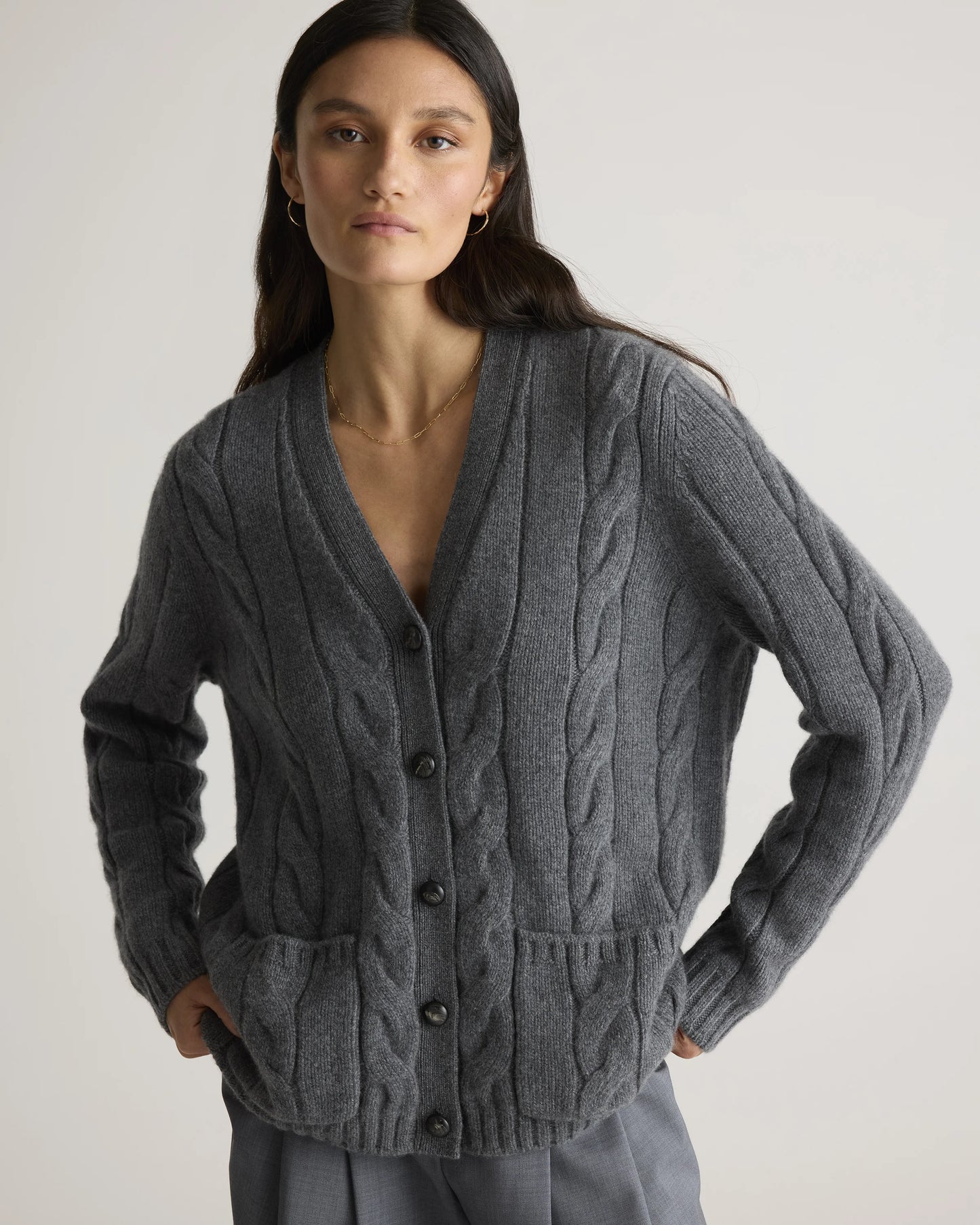 Luxe Baby Cashmere Cable Cardigan - XS / Pearled Ivory