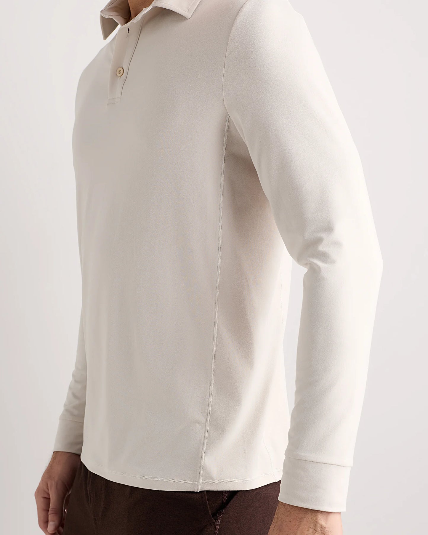 Flowknit Breeze Performance Long Sleeve Polo - XS / Heather Black
