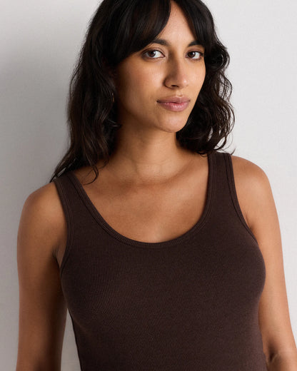 Bamboo Rib Maternity Scoop Neck Tank - XS / Deep Navy
