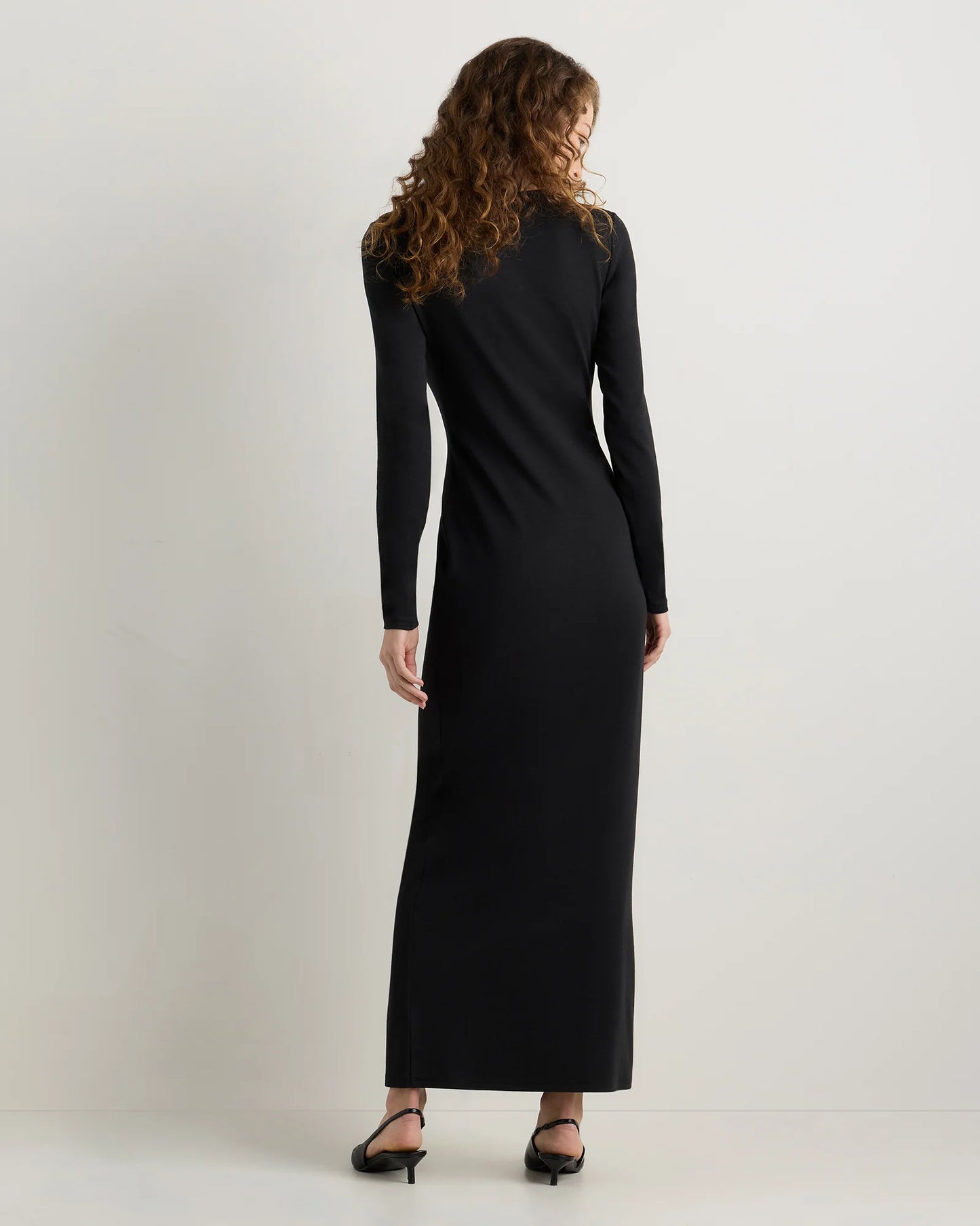Long Sleeve Knit Maxi Dress - XS / Deep Navy
