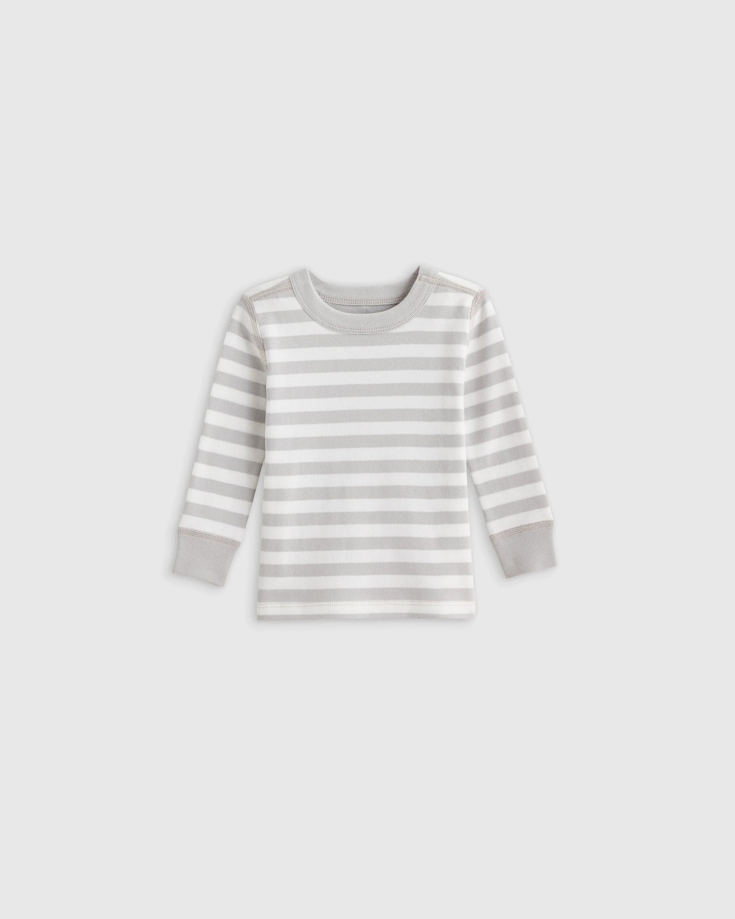 100% Organic Cotton Long Sleeve and Pant Pajama Set - 12-18M / Navy Stripe