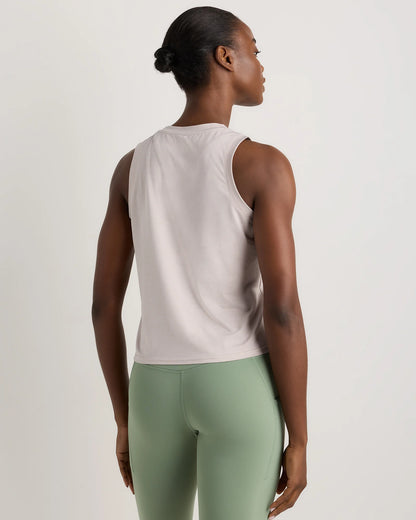 Flowknit Breeze High-Neck Tank - XS / Heather Deep Navy