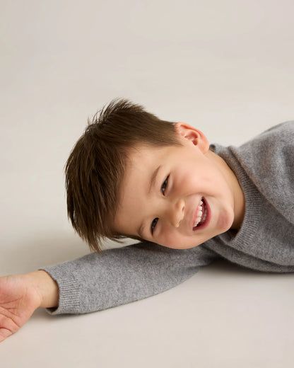 Washable Cashmere Crewneck Sweater - 2T / Forest Floor Green