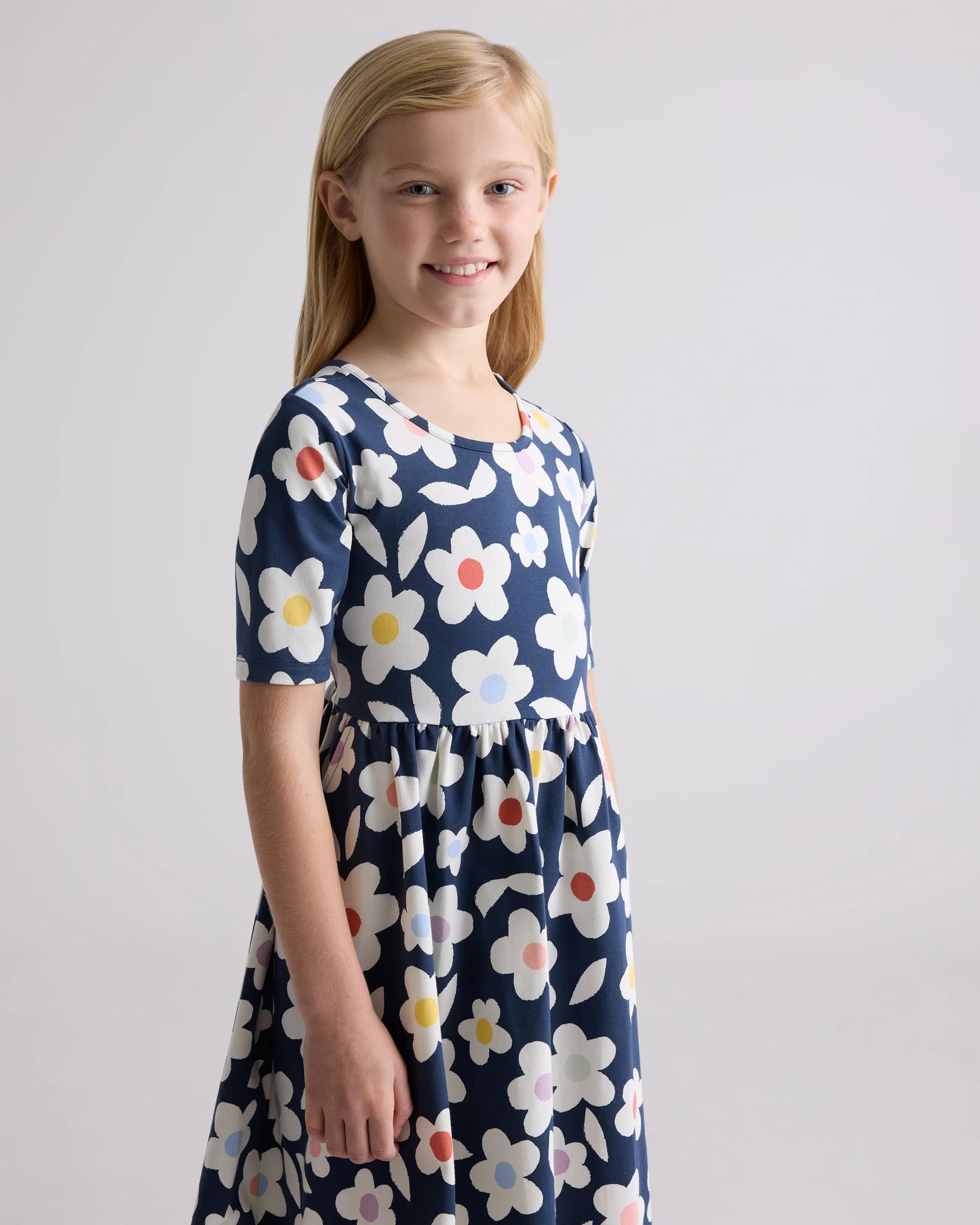 Organic Cotton Skater Dress - 6 / Sweet Cherries