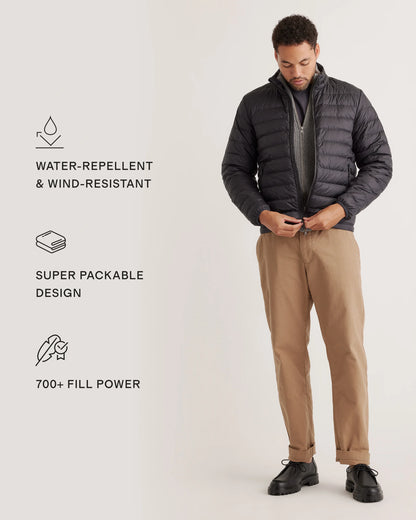 Lightweight Down Packable Puffer Jacket - XS / Overcast Grey