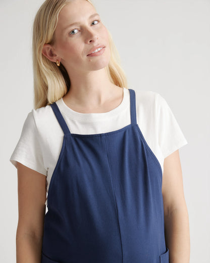 Organic Cotton Maternity Overalls - XS / Deep Navy