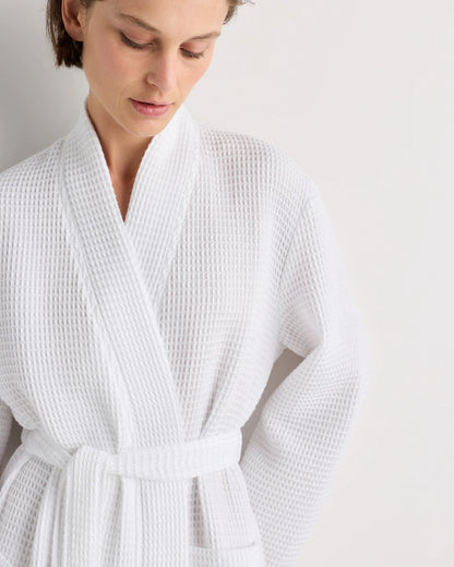 Organic Turkish Waffle Robe - XS / White