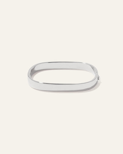 Rectangular Bangle - One Size / Sterling Silver