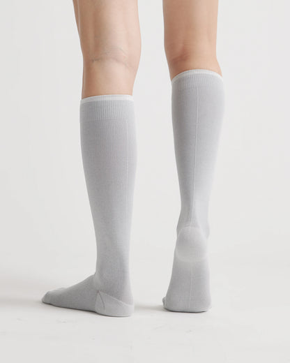 Recycled Maternity Compression Socks 3-Pack - L / White/Black/Grey