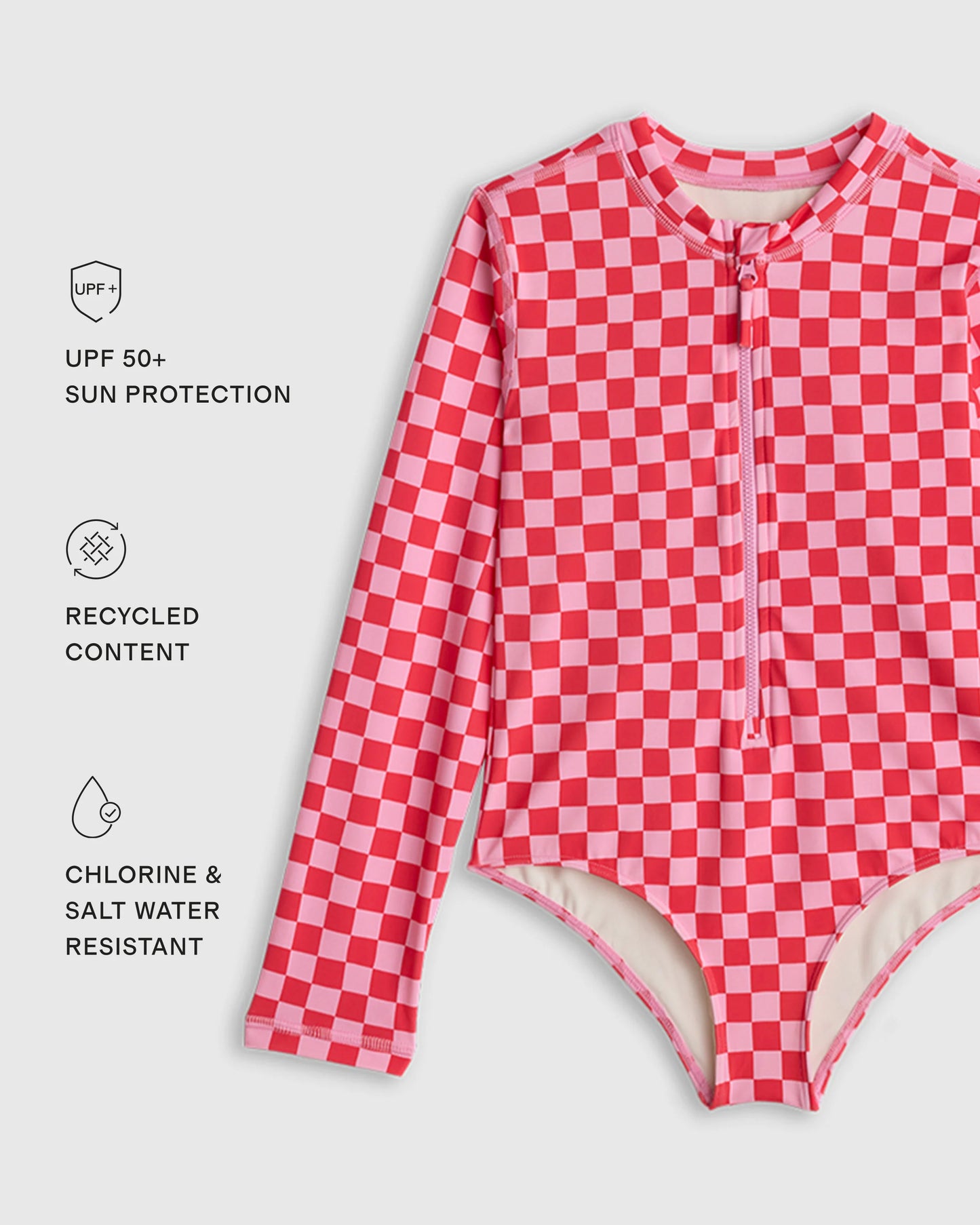 Long Sleeve Zip-Up Swimsuit - 6 / Happy Floral