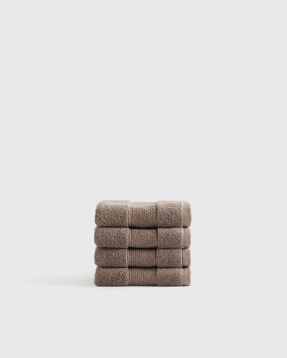 Classic Organic Turkish Cotton Washcloth (Set of 4) - One Size / White