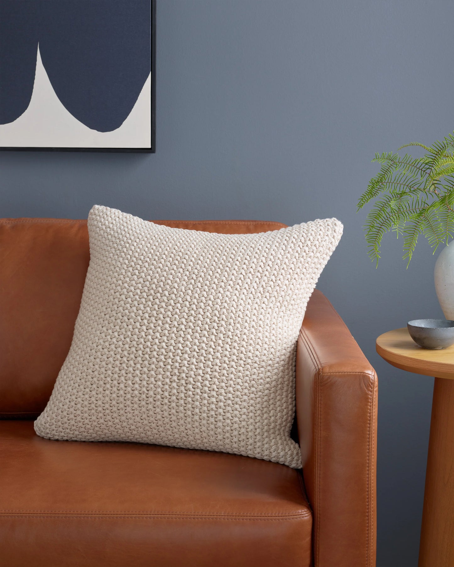 Cotton Fisherman Pillow Cover - 20x20 / Fig