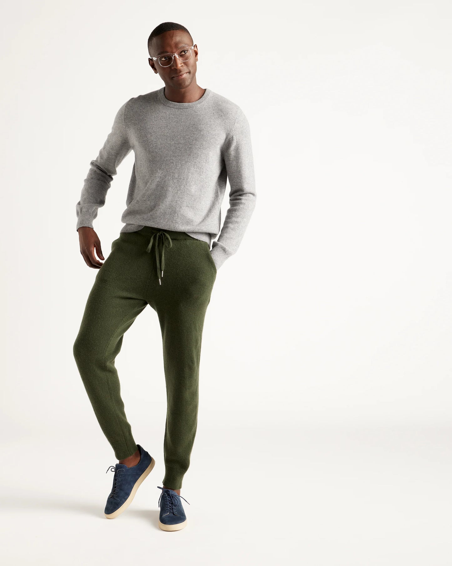Mongolian Spring Cashmere Jogger - S / Olive