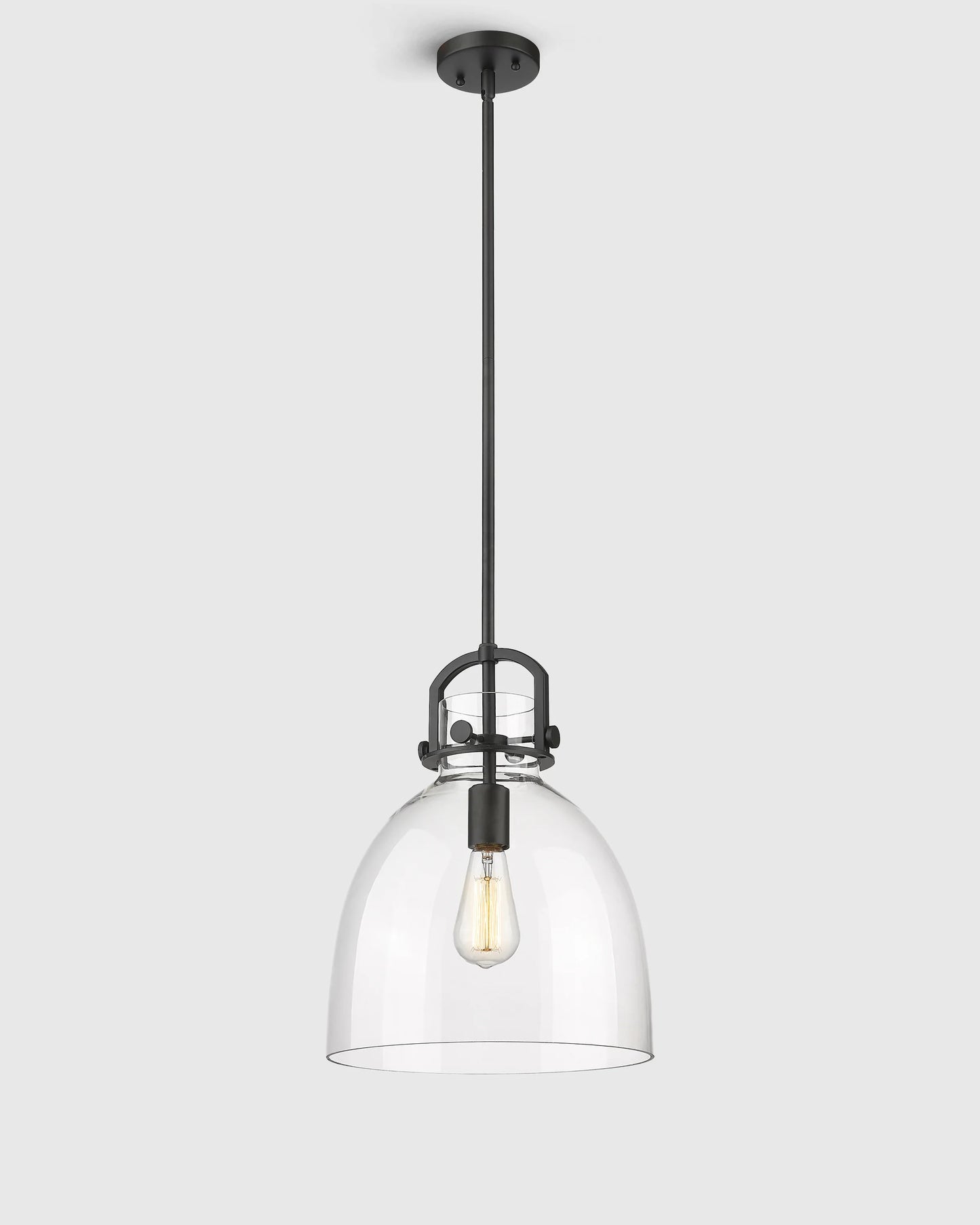Minimalist Glass Bell Pendant Light - One Size / Brass
