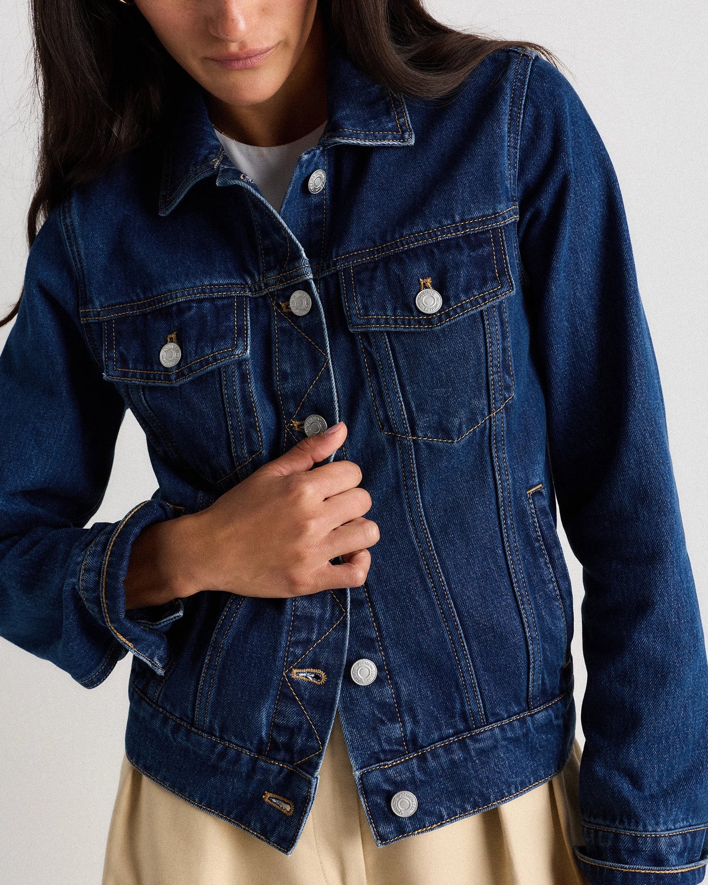 100% Organic Cotton Denim Jacket - XS / Indigo Blue
