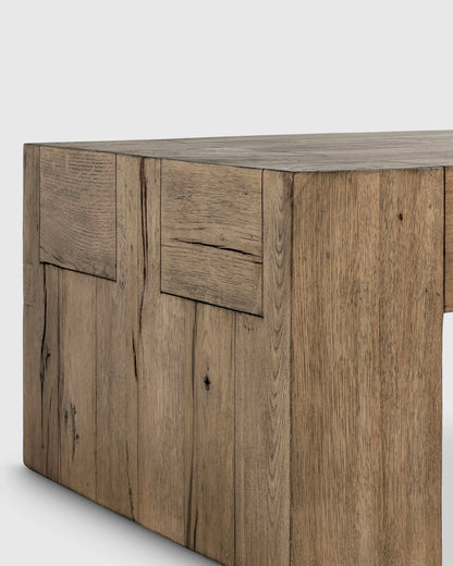 Reclaimed Oak Waterfall Coffee Table - 60" / Weathered Oak