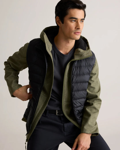 Softshell Fleece-Lined Full-Zip Hooded Jacket - XS / Heather Shady Charcoal